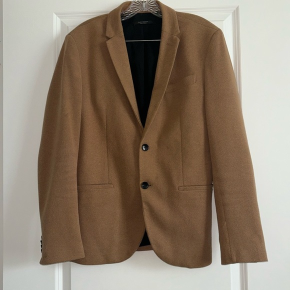 Zara Other - Zara Man Men’s Medium Brown Tan Blazer Jacket - Cotton Blend, Good condition